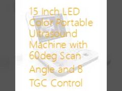 Machine à ultrasons portable à couleur LED de 15 pouces avec angle de balayage de 60 degrés et contrôle TGC 8